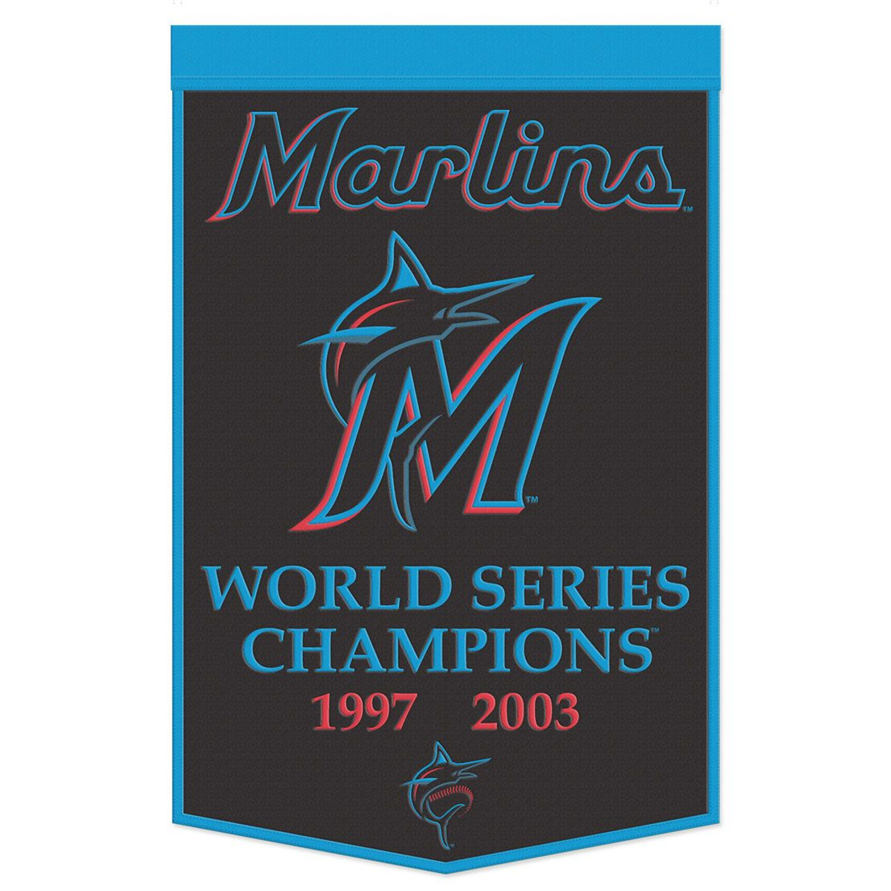 Miami Marlins Wool Dynasty Championship Banner 24x38"