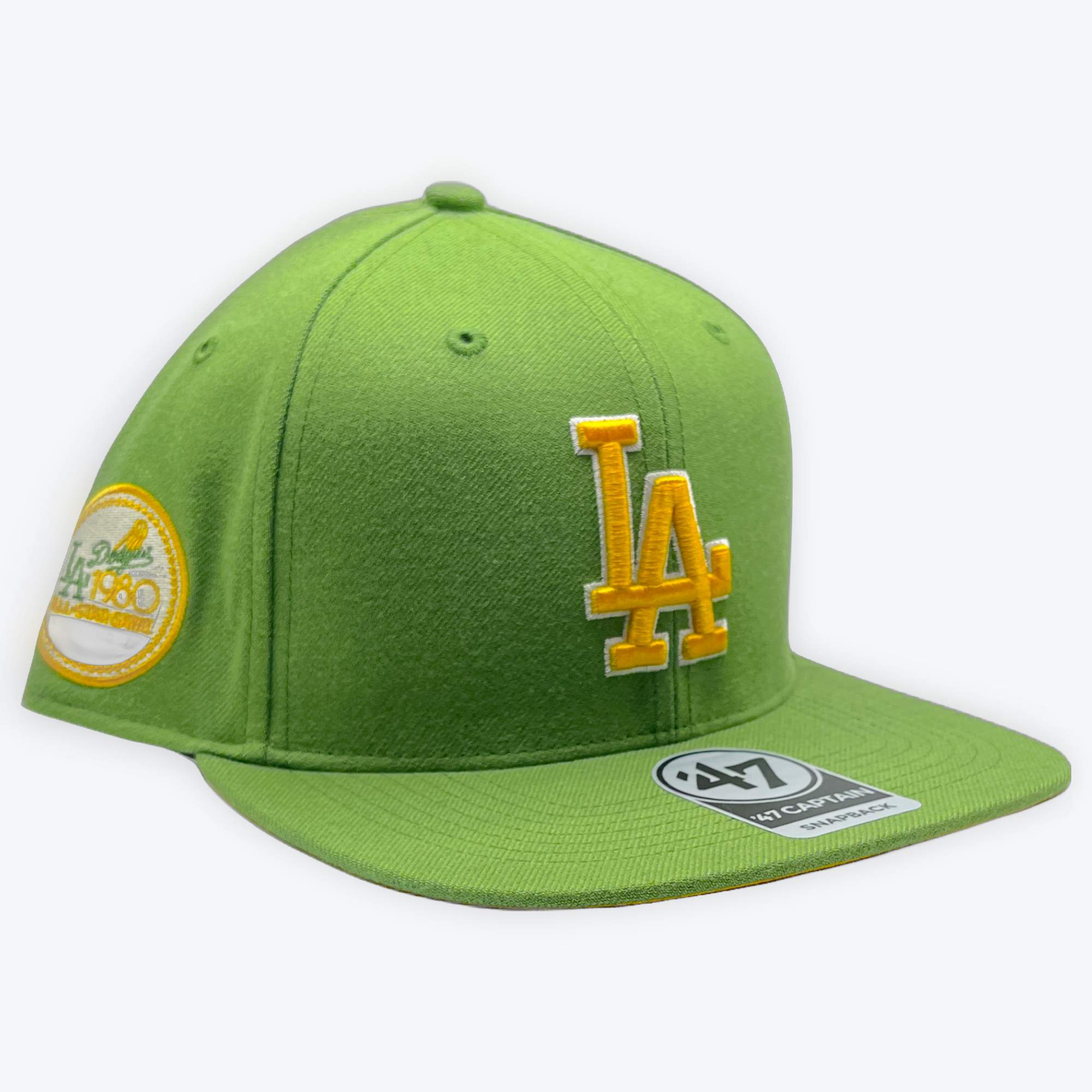 Los Angeles Dodgers Fatigue Green '47Brand Snapback Hat with 1980 All Star Game Patch