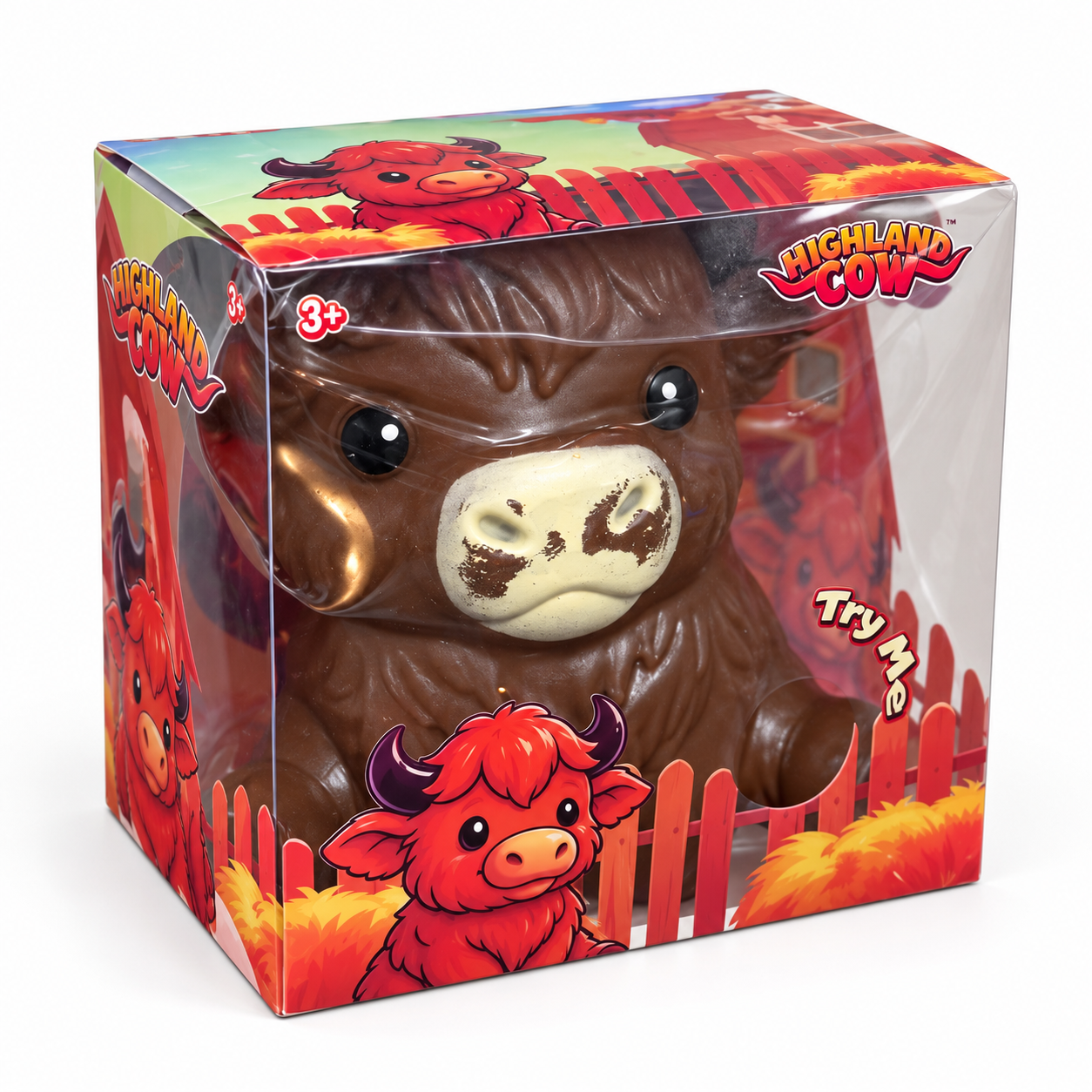 Jumbo Highland Cow Squishy Toy – Brown