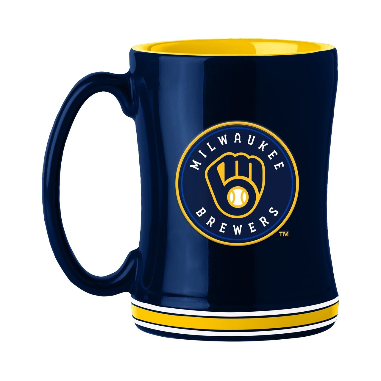 Milwaukee Brewers Sculpted Coffee Mug 14oz