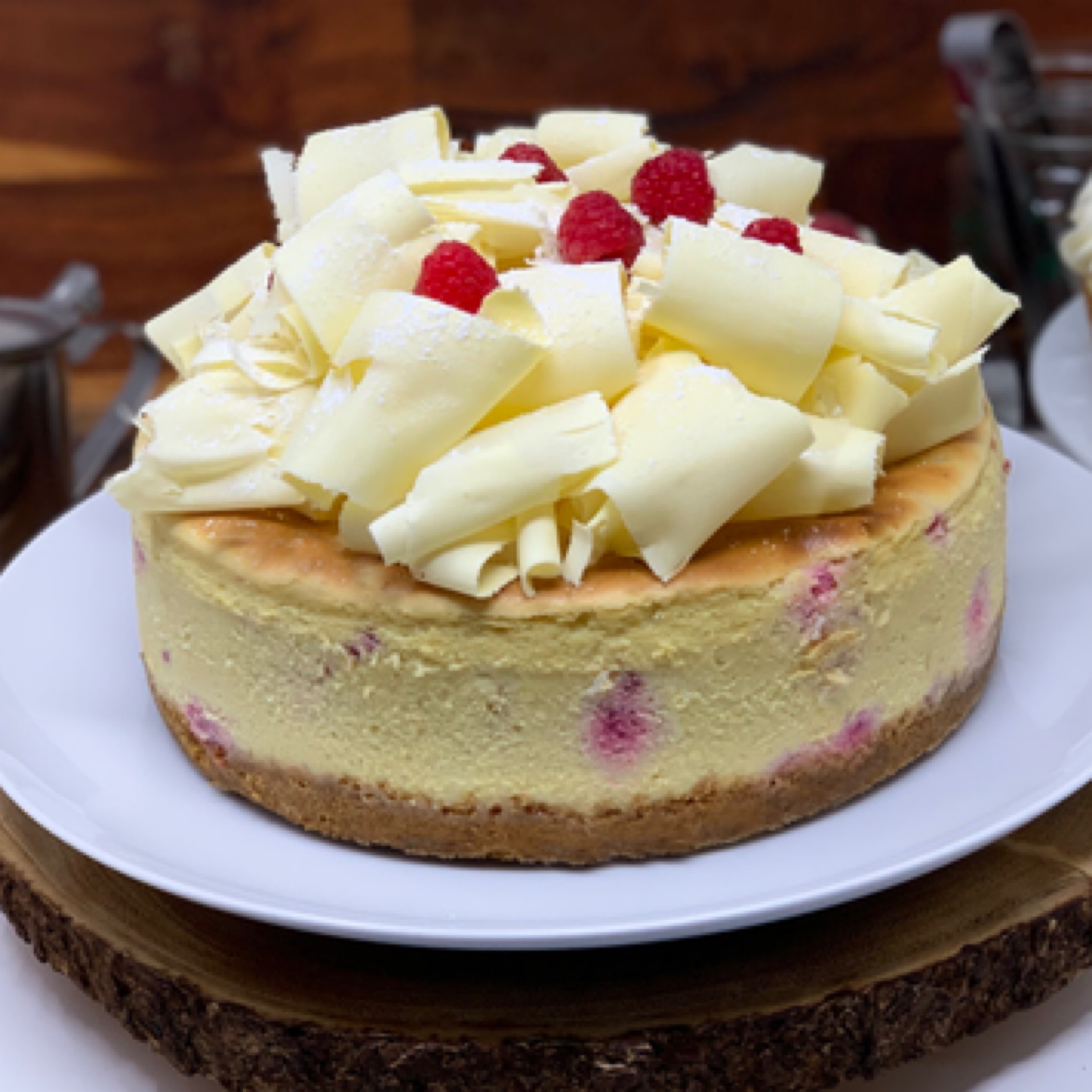White Chocolate Raspberry Cheesecake