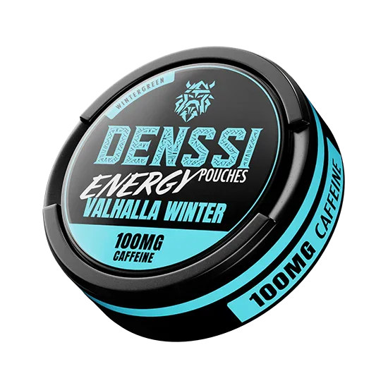 Denssi Energy Caffeine Pouches WINTERGREEN 15ct Tin 8 Pack