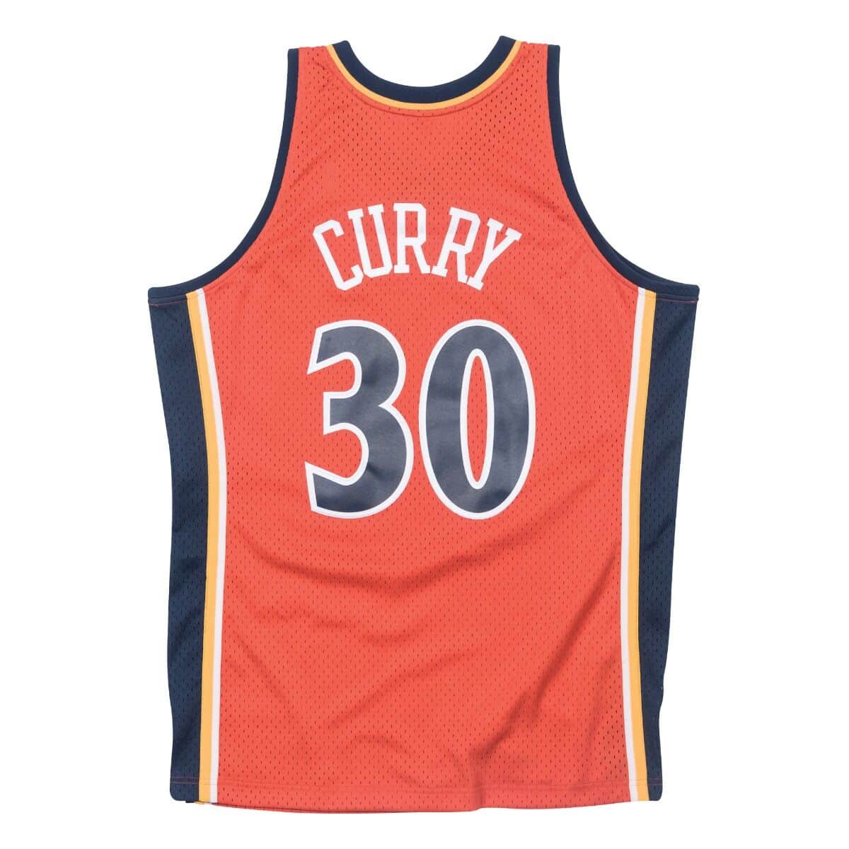 Golden State Warriors Steph Curry 2009-10 Orange Swingman Mitchell and Ness Jersey