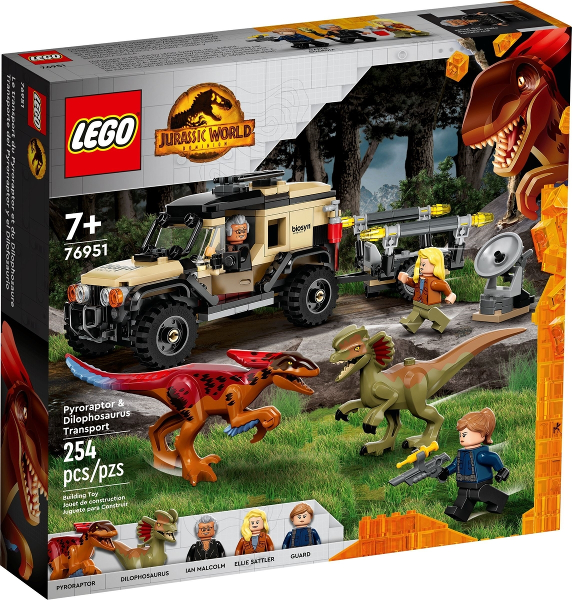 76951-1 Pyroraptor & Dilophosaurus Transport
