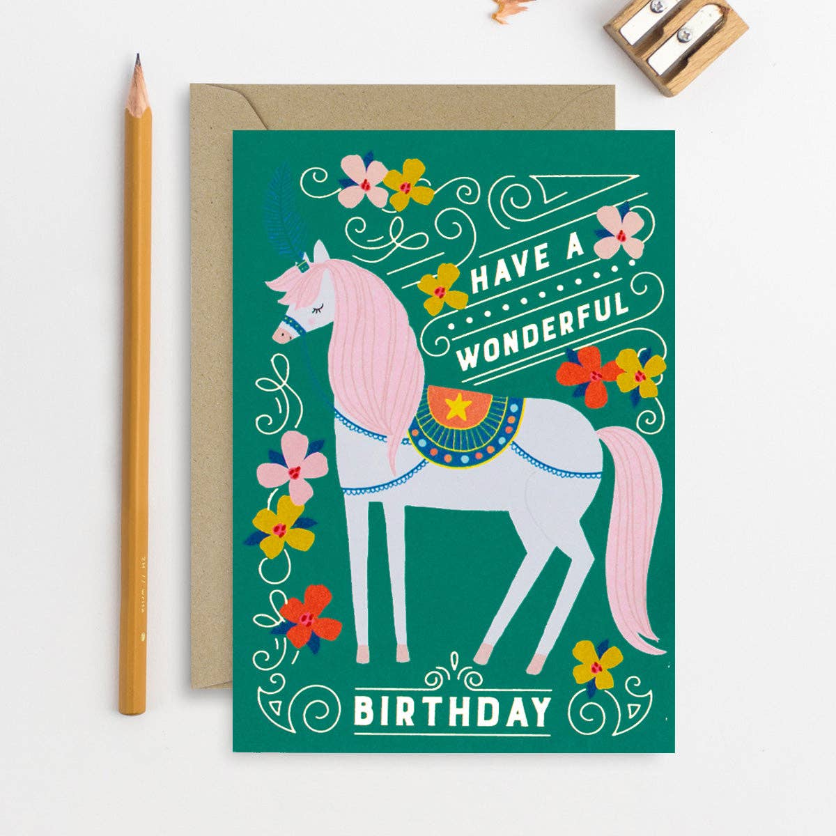Circus Horse Birthday Card