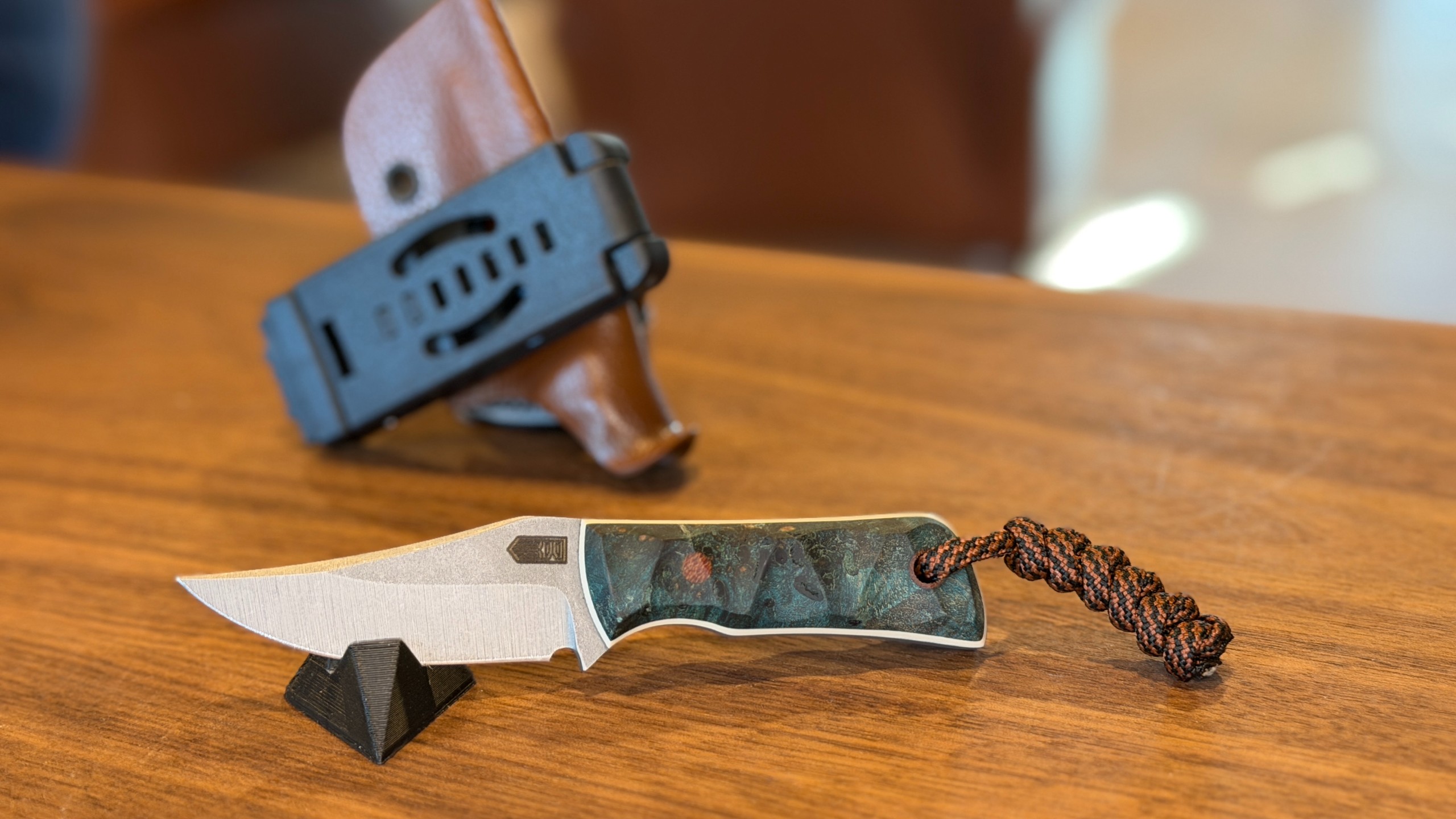 Bald Man LP-1 Blue Burl