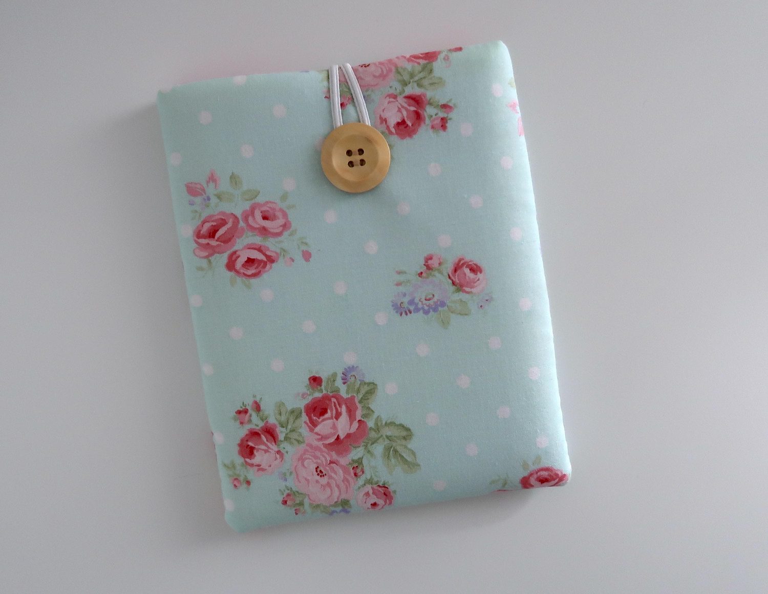 Kindle Paperwhite Cover – Rose Bouquet & Polka Dot – handmade kindle paperwhite cover