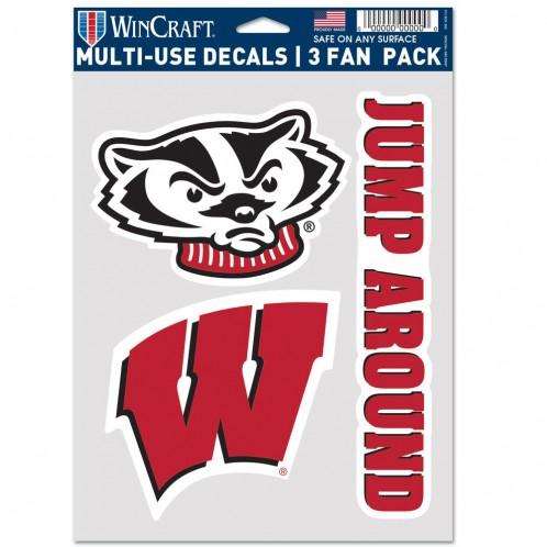 Wisconsin Badgers Multi Use 3 Pack Fan Decals