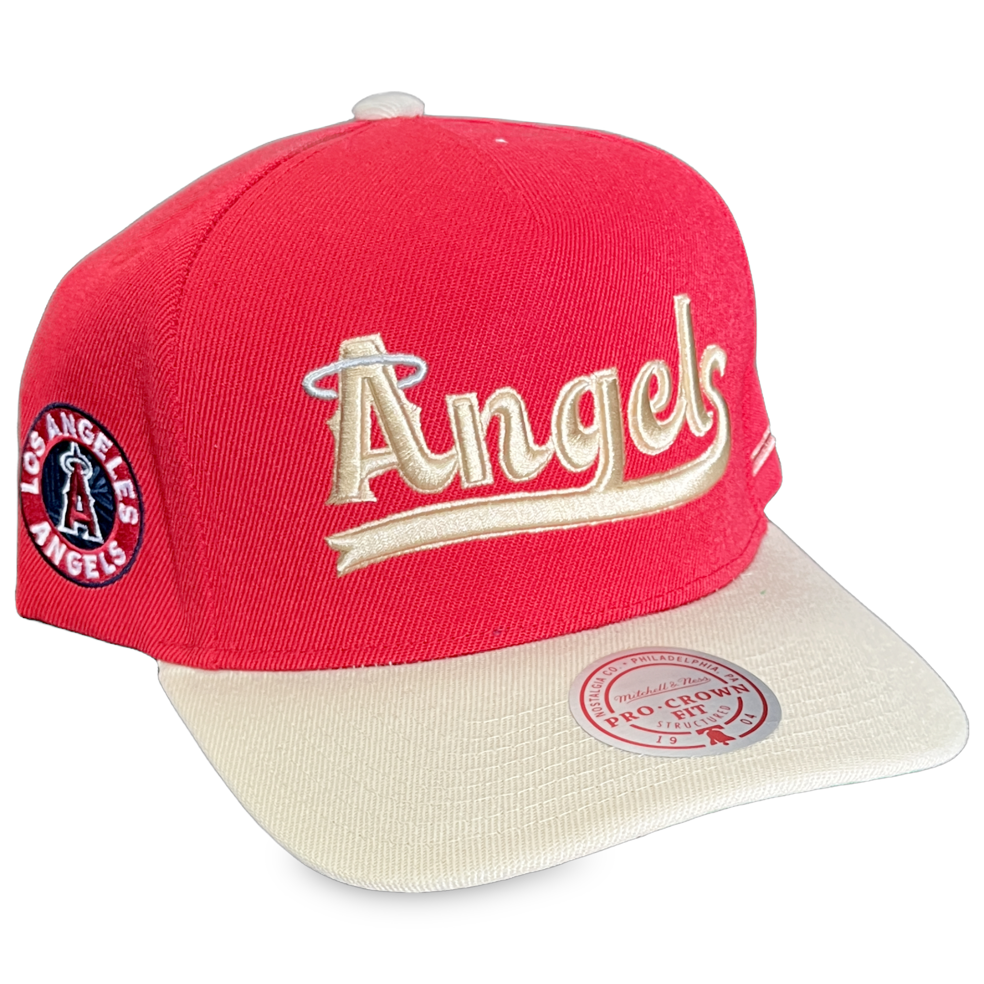 Los Angeles Angels City Connect Mitchell and Ness Pro Crown Snapback Hat