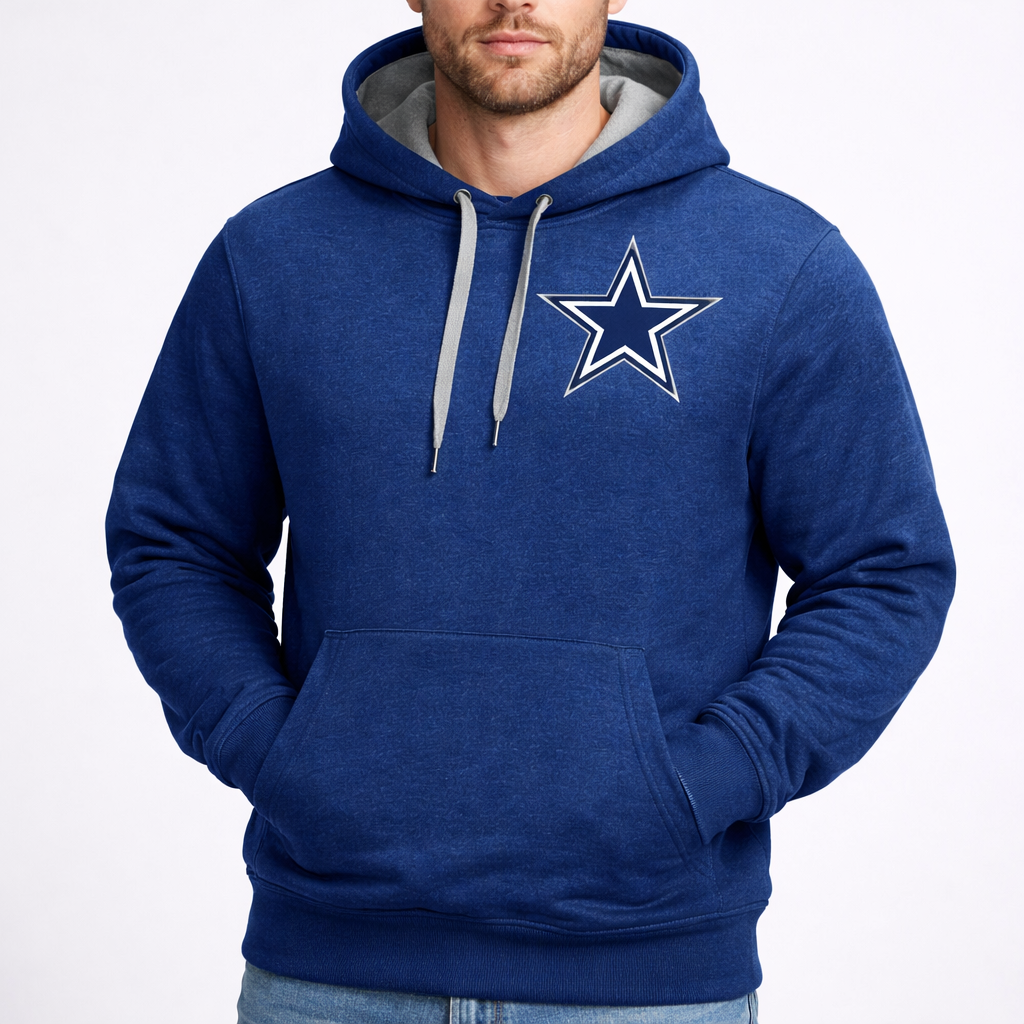 Dallas Cowboys French Terry Mitchell and Ness Hooded Sweatshirt