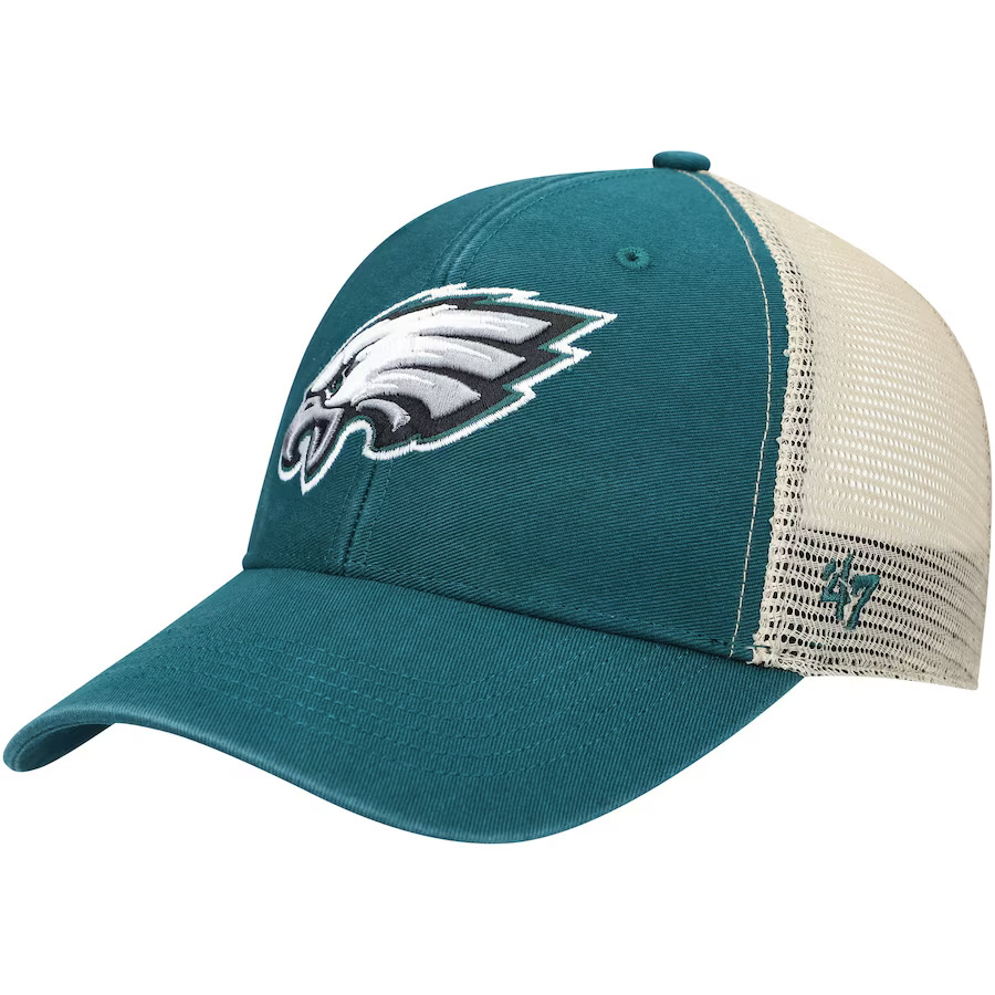 Philadelphia Eagles Green Flagship '47Brand Trucker Snapback Hat