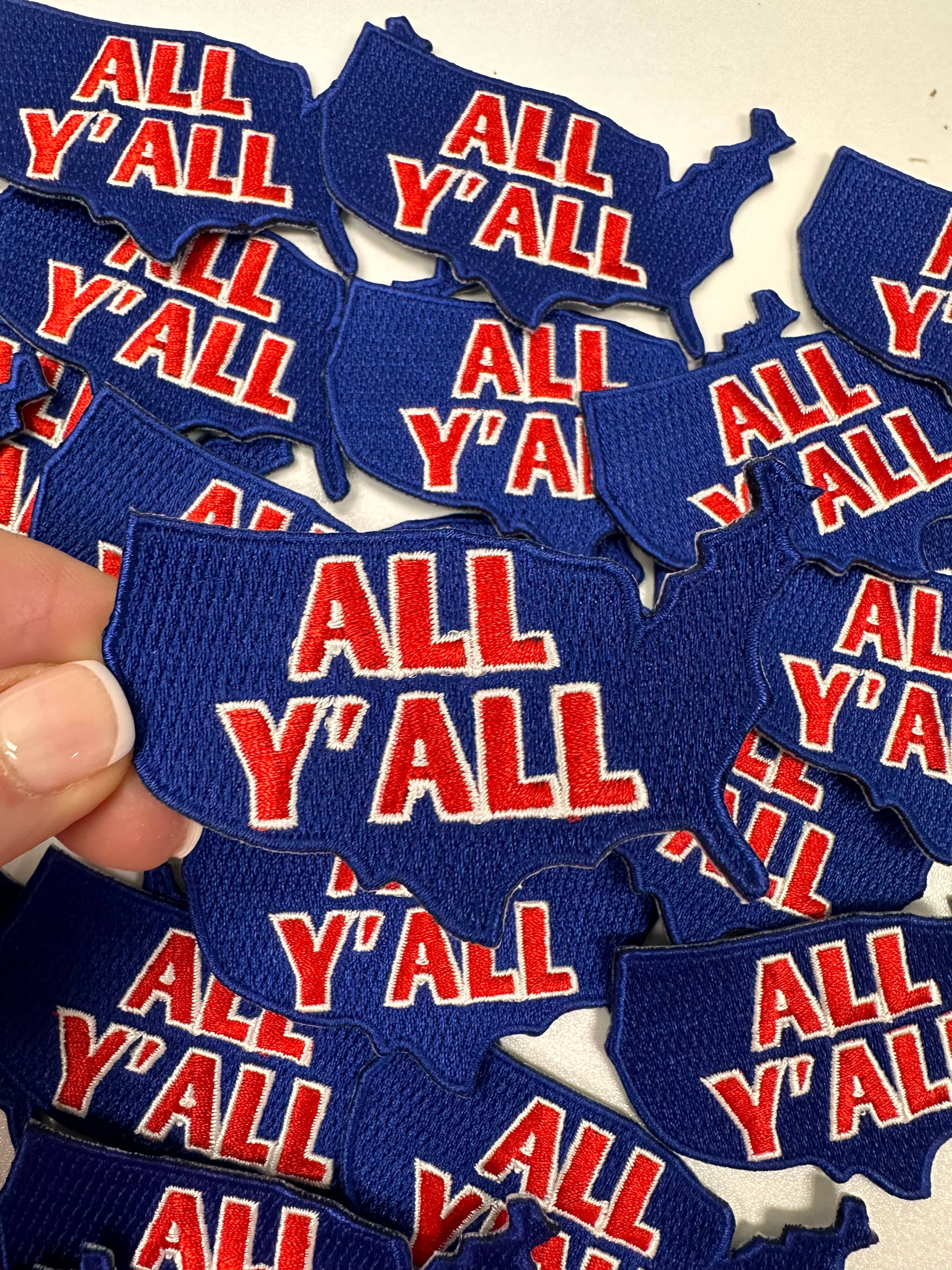 All Y’all embroidered USA, America patch, USA, Trump patch