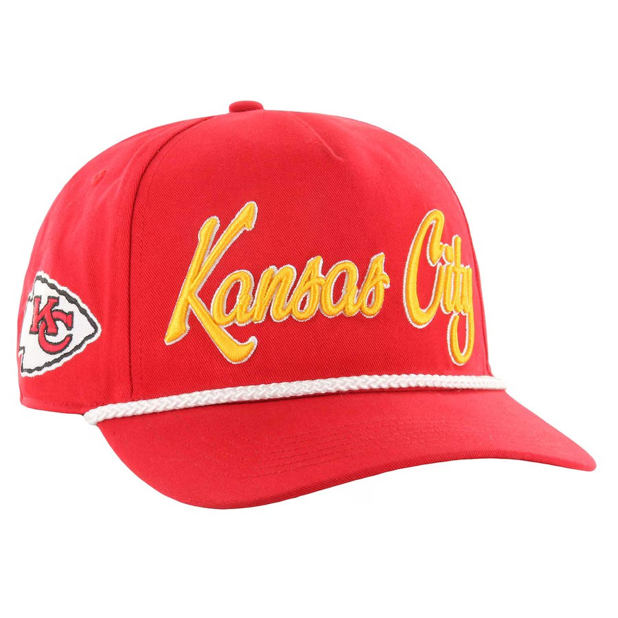 Kansas City Chiefs Red Overhand Hitch '47 Brand Snapback Hat