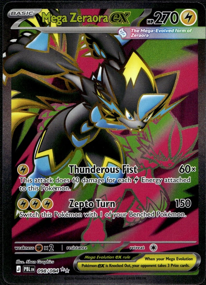 Mega Zeraora ex 098 084 - ME05 98/84