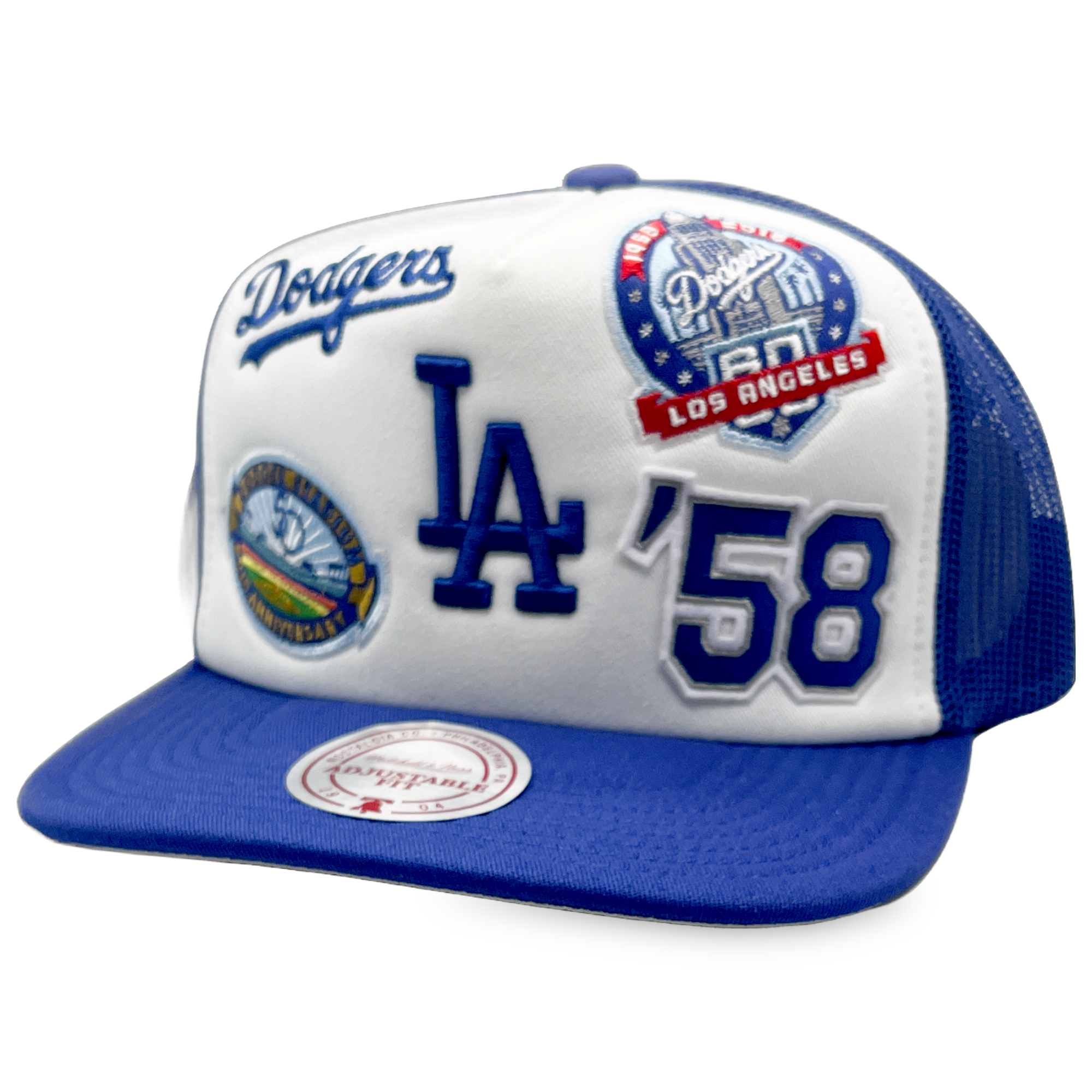 Los Angeles Dodgers Retro Mitchell and Ness Gridlock Trucker Snapback Hat