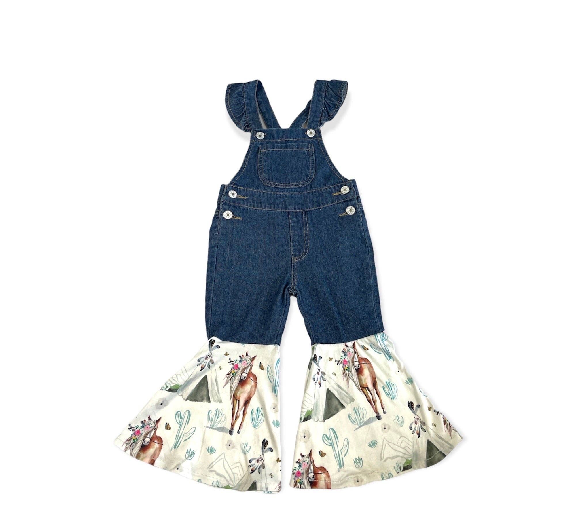 Denim and TeePee Overalls