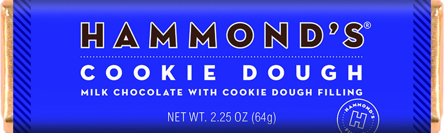 Hammond's Cookie Dough Milk Chocolate Bar 2.25 oz 12 ct
