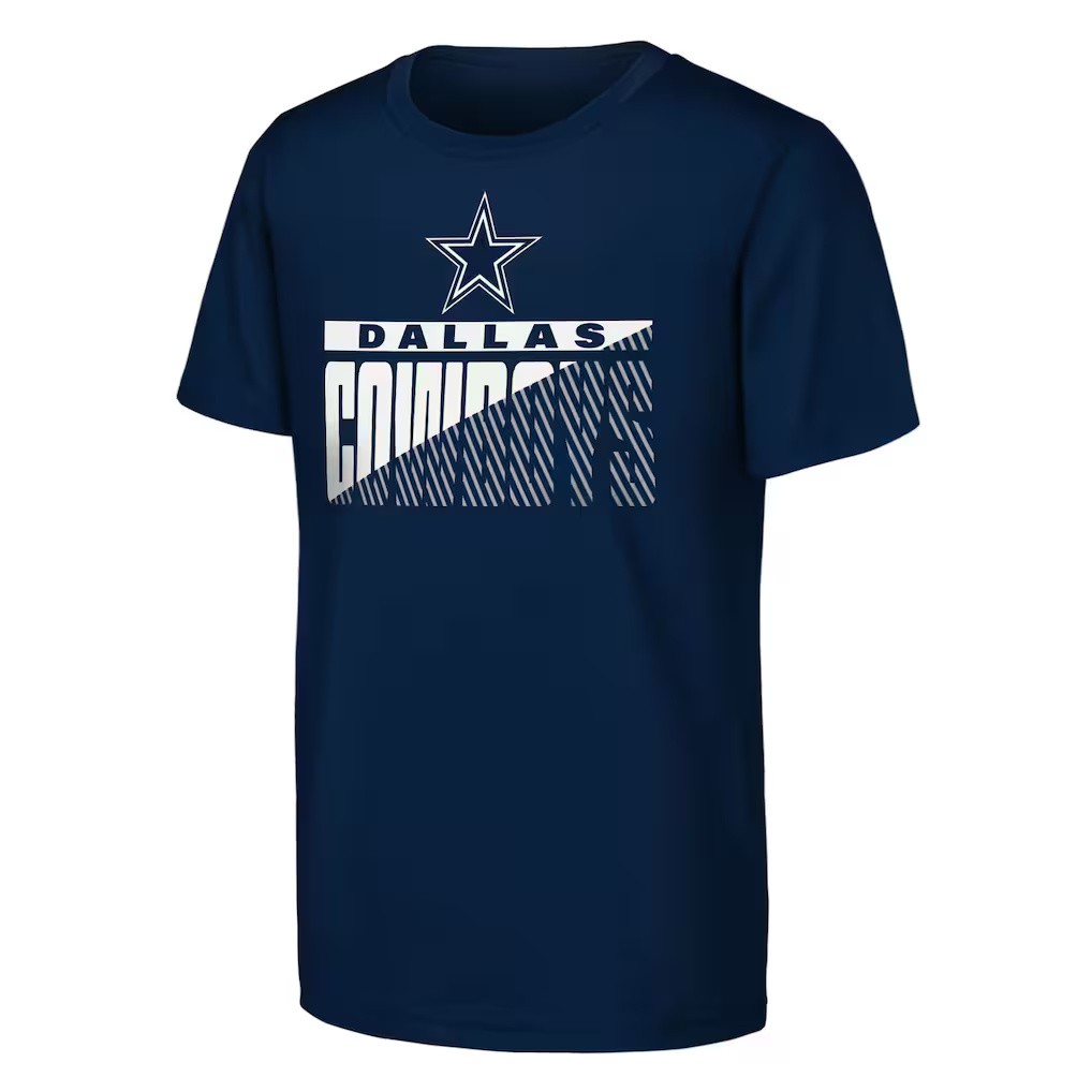 Dallas Cowboys Navy Blue Over the Middle Kids Shirt