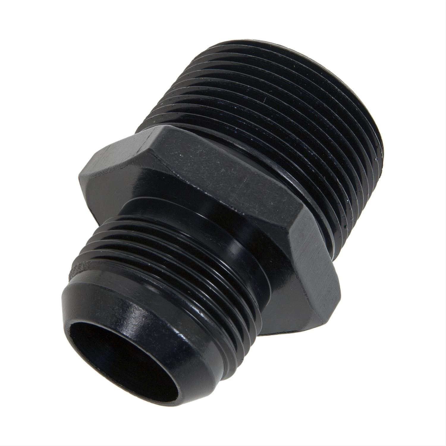 Fitting -16an x 1-1/4 NPT Straight Adapter - Black