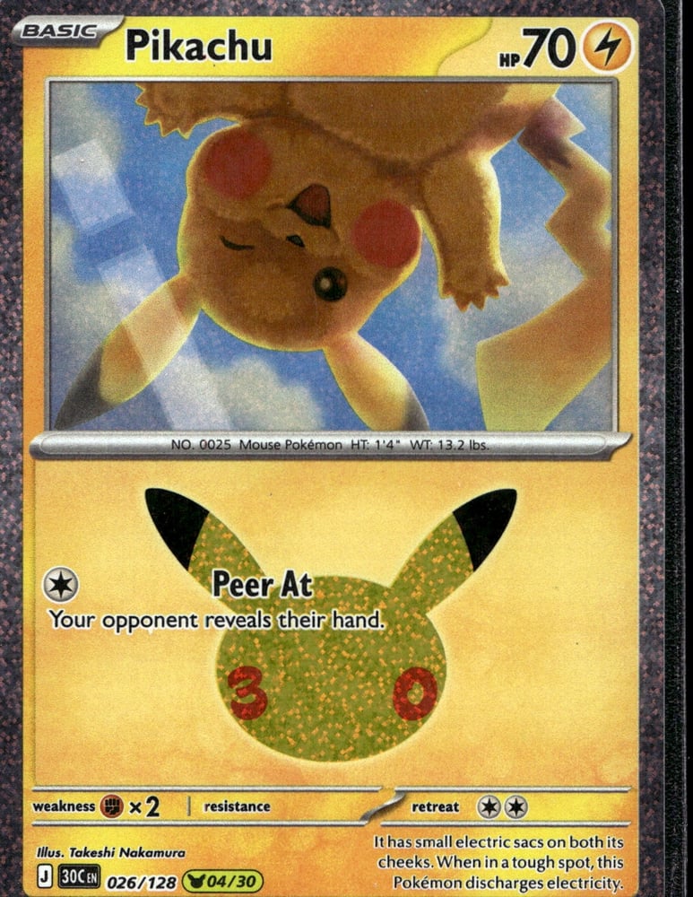 Pikachu - 30TH 26/128
