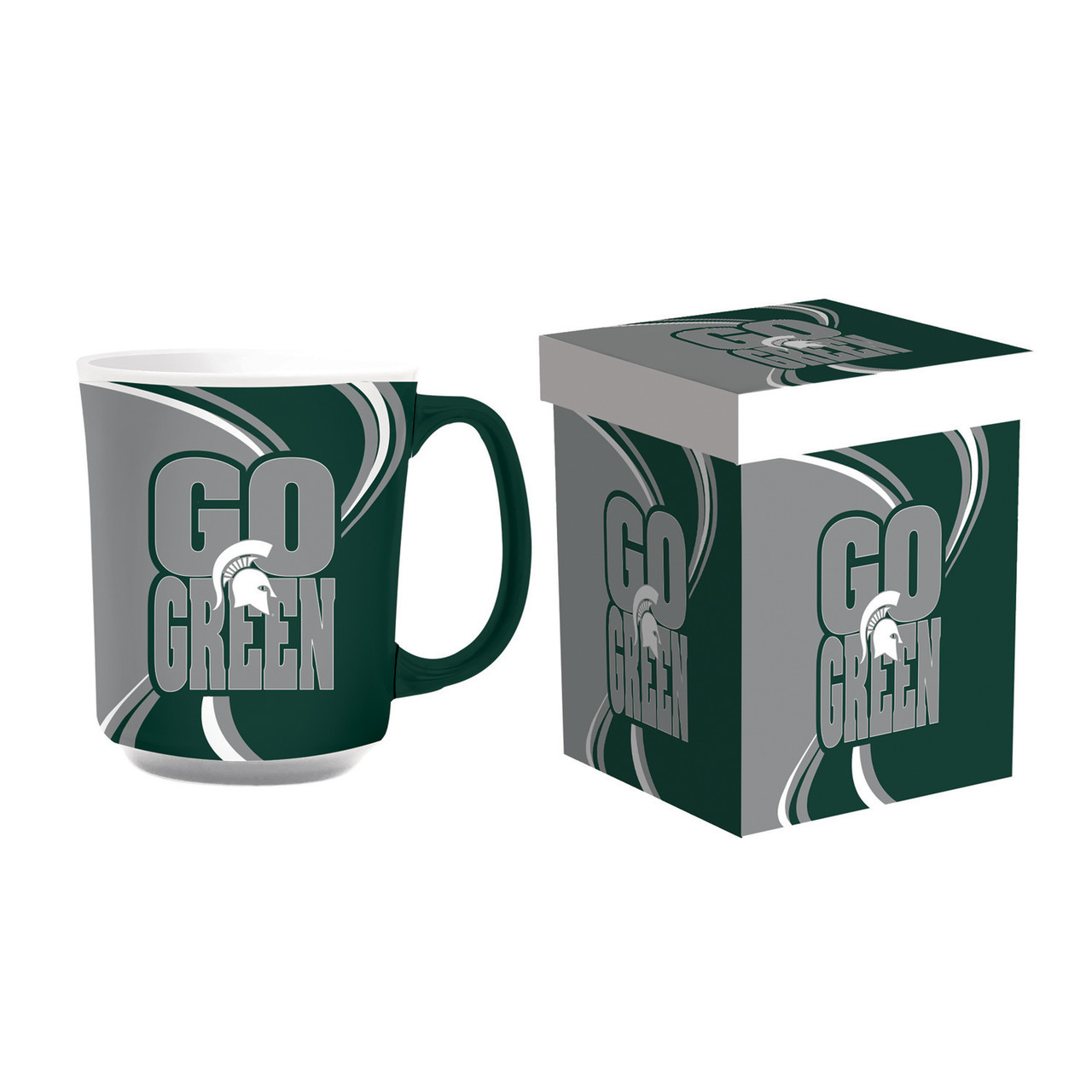 Michigan State Spartans Ceramic Coffee Mug with Matching Box 14oz