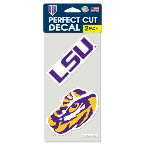 LSU Tigers Perfect Cut Decals 2 pack