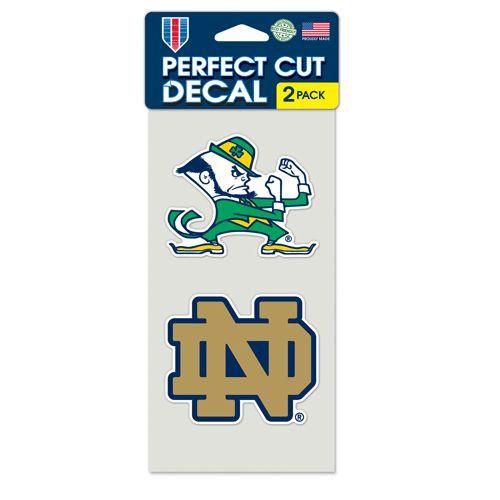 Notre Dame Fighting Irish Perfect Cut Decals 2 pack