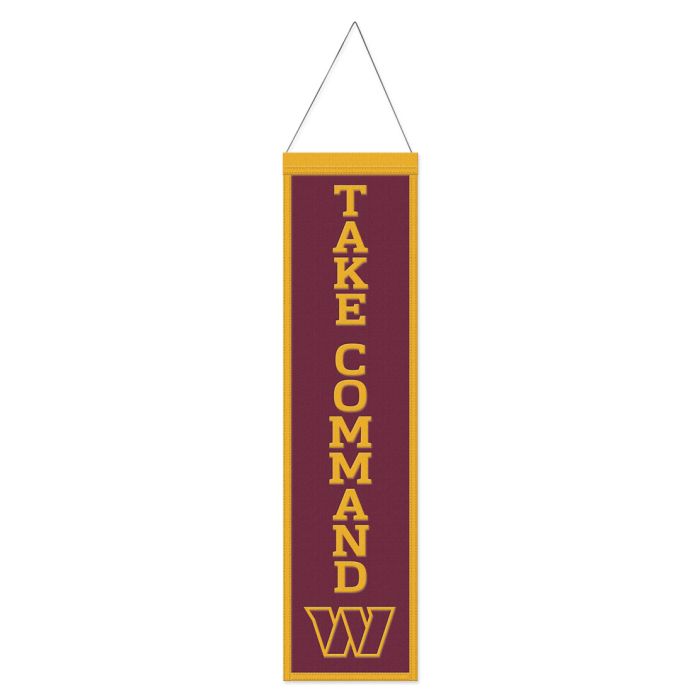 Washington Commanders Wool Slogan Banner 8x32"
