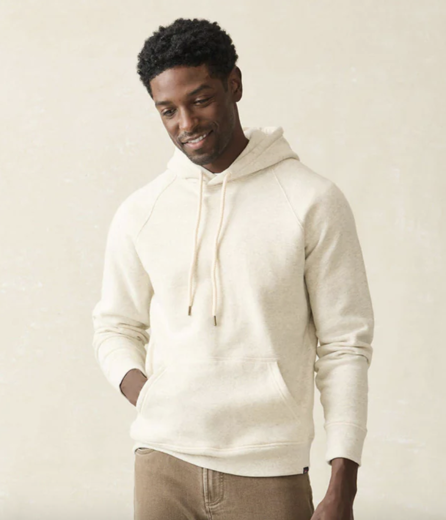 High Standard Fleece Hoodie, Antique Ivory - LG