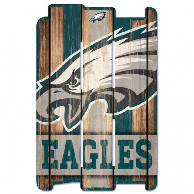 Philadelphia Eagles Wood Fence Plank Sign 11x17"