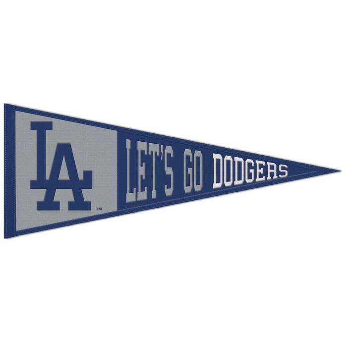 Los Angeles Dodgers Embroidered Wool Slogan Pennant 13x32"