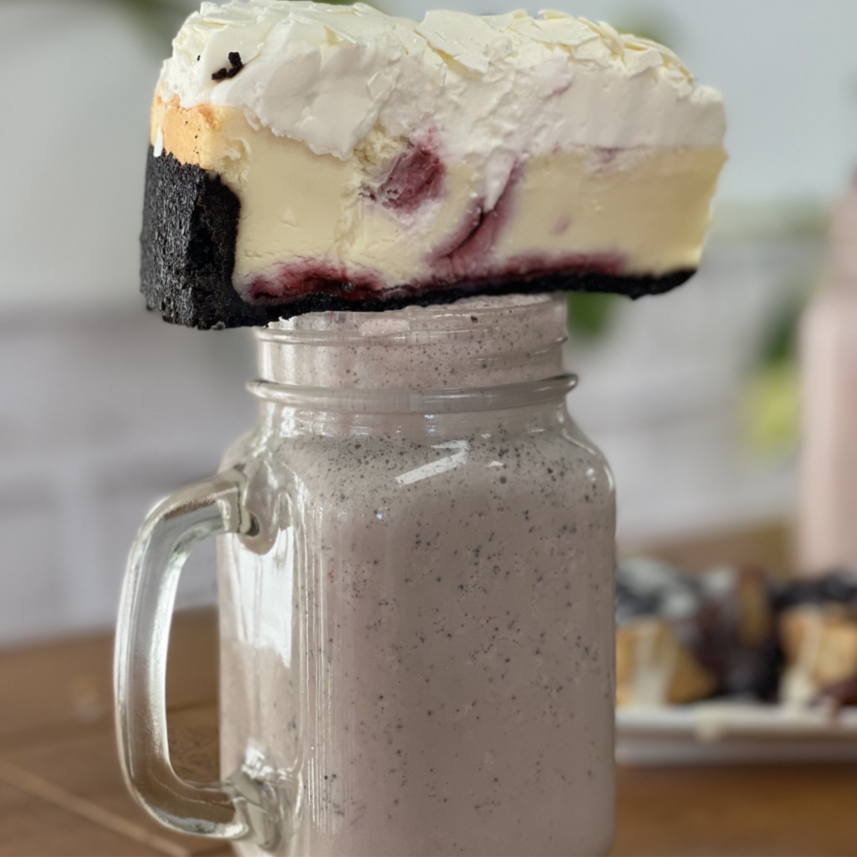 Raspberry White Chocolate Cake Shake