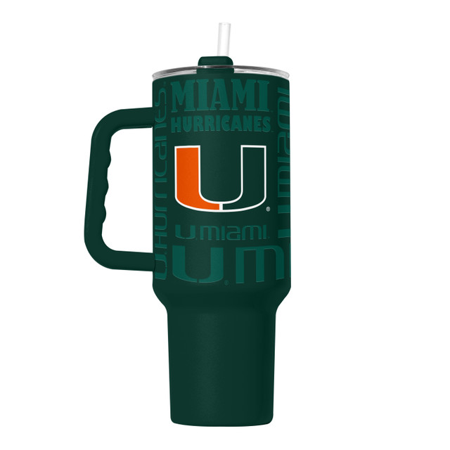 Miami Hurricanes Powdercoat Replay Tumbler 40oz