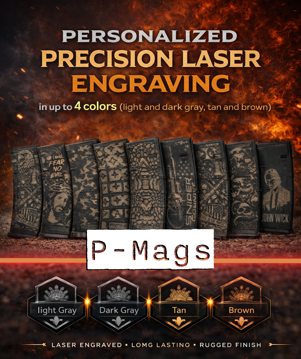 P-mag engraved
