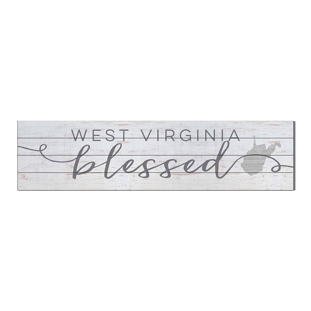 40x10 West Virginia Blessed Weathered Slat Sign