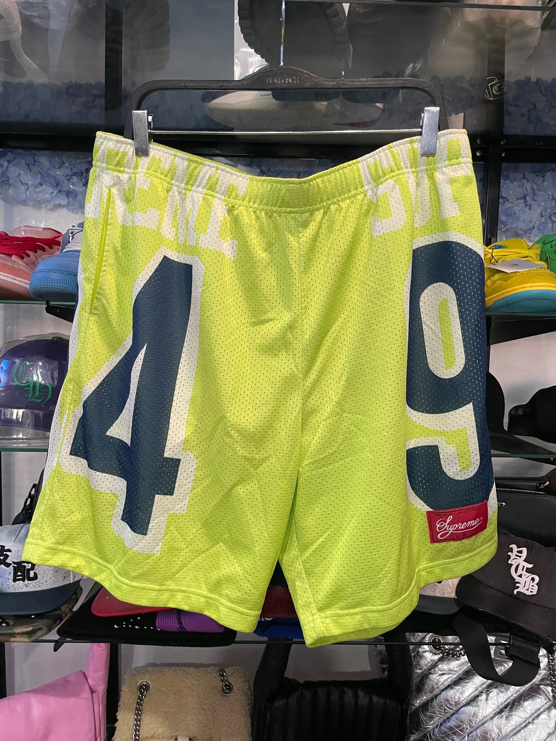 Supreme 94 jersey shorts navy white mesh sizeXL (used)