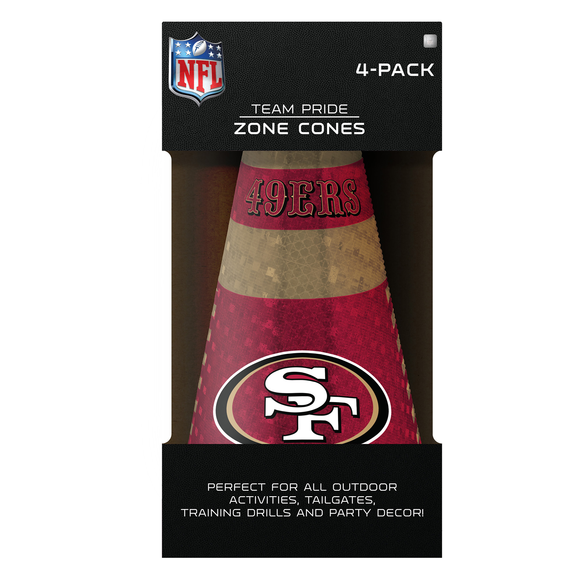 San Francisco 49ers Party Zone Cones 4 Pack