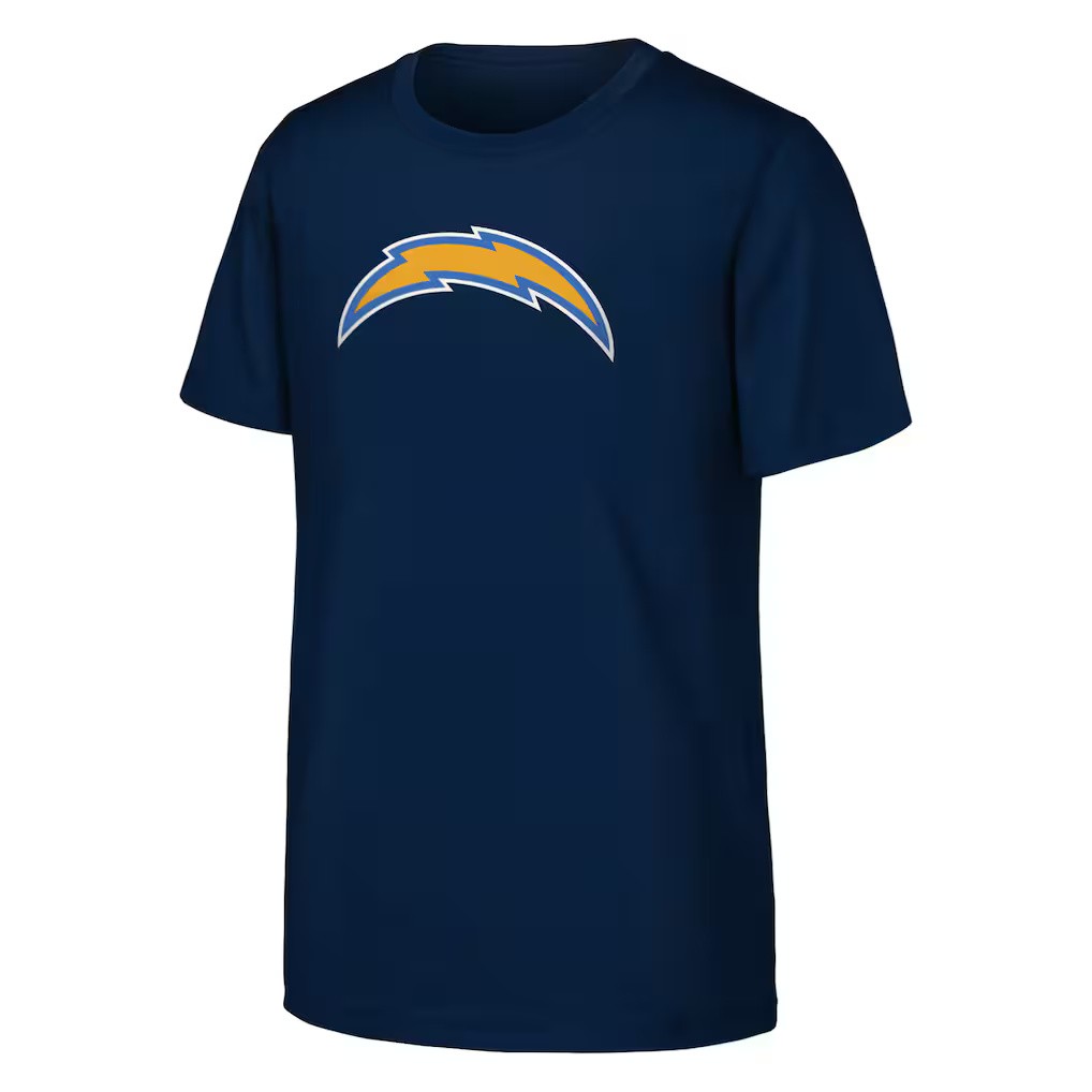 Los Angeles Chargers Navy Blue Primary Logo Kids Shirt