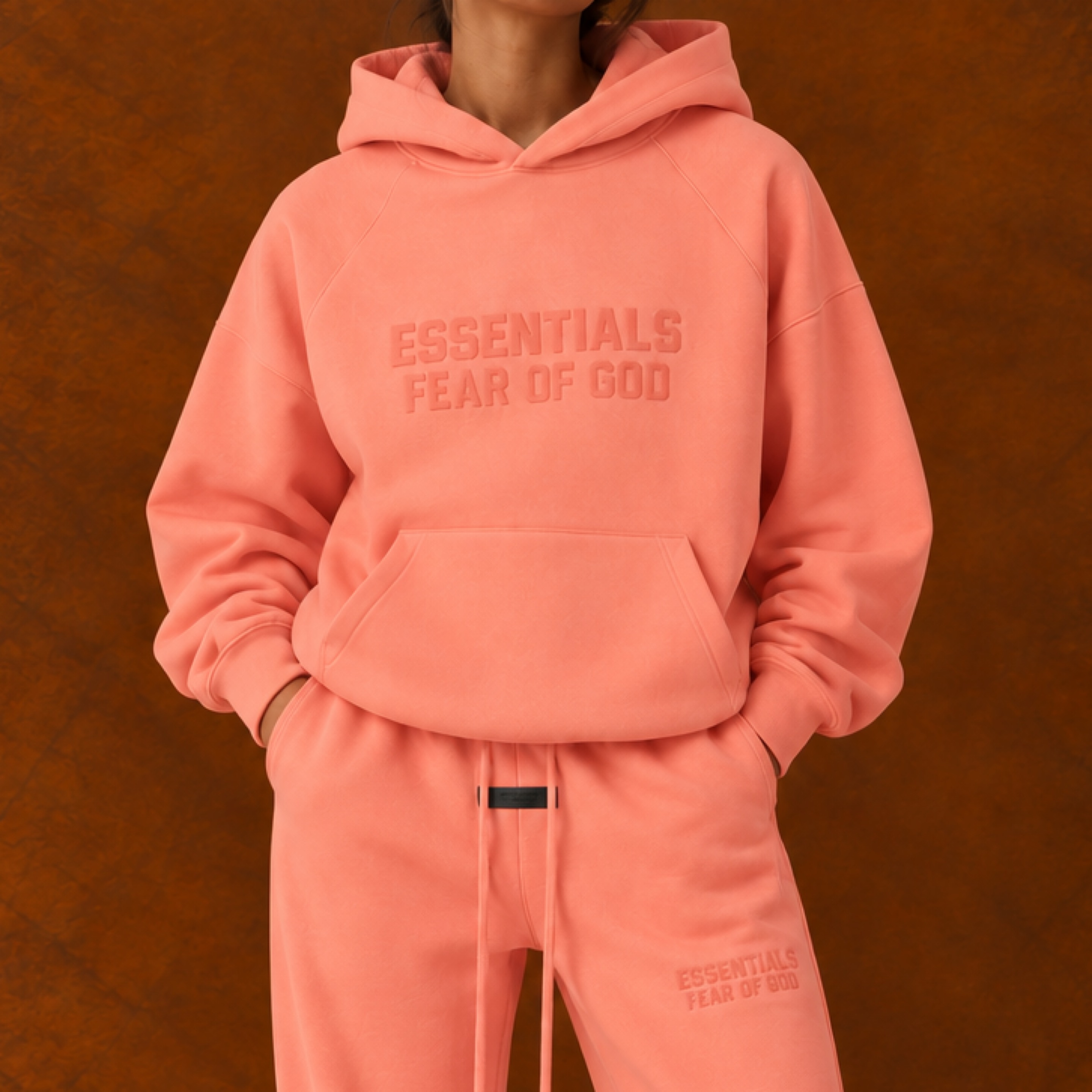 Essentials Hoodie  (Coral) 