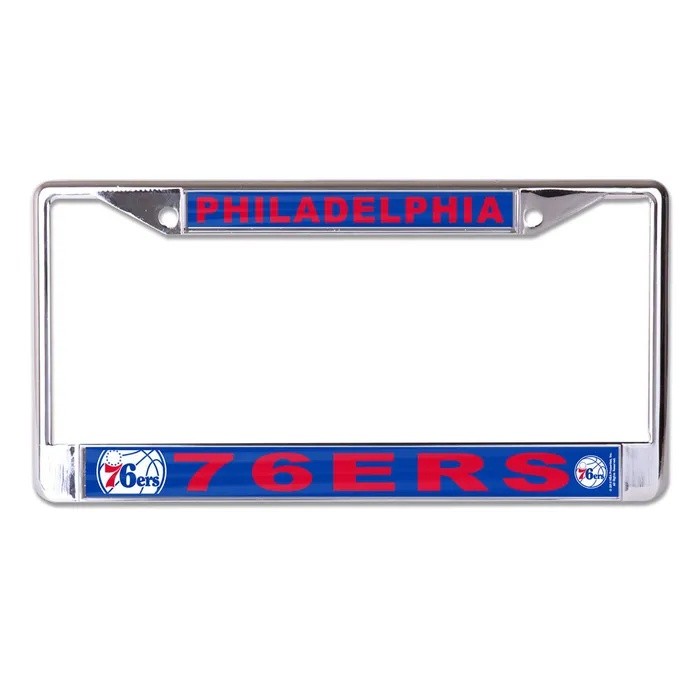 Philadelphia 76ers Laser Chrome Mega License Plate Frame