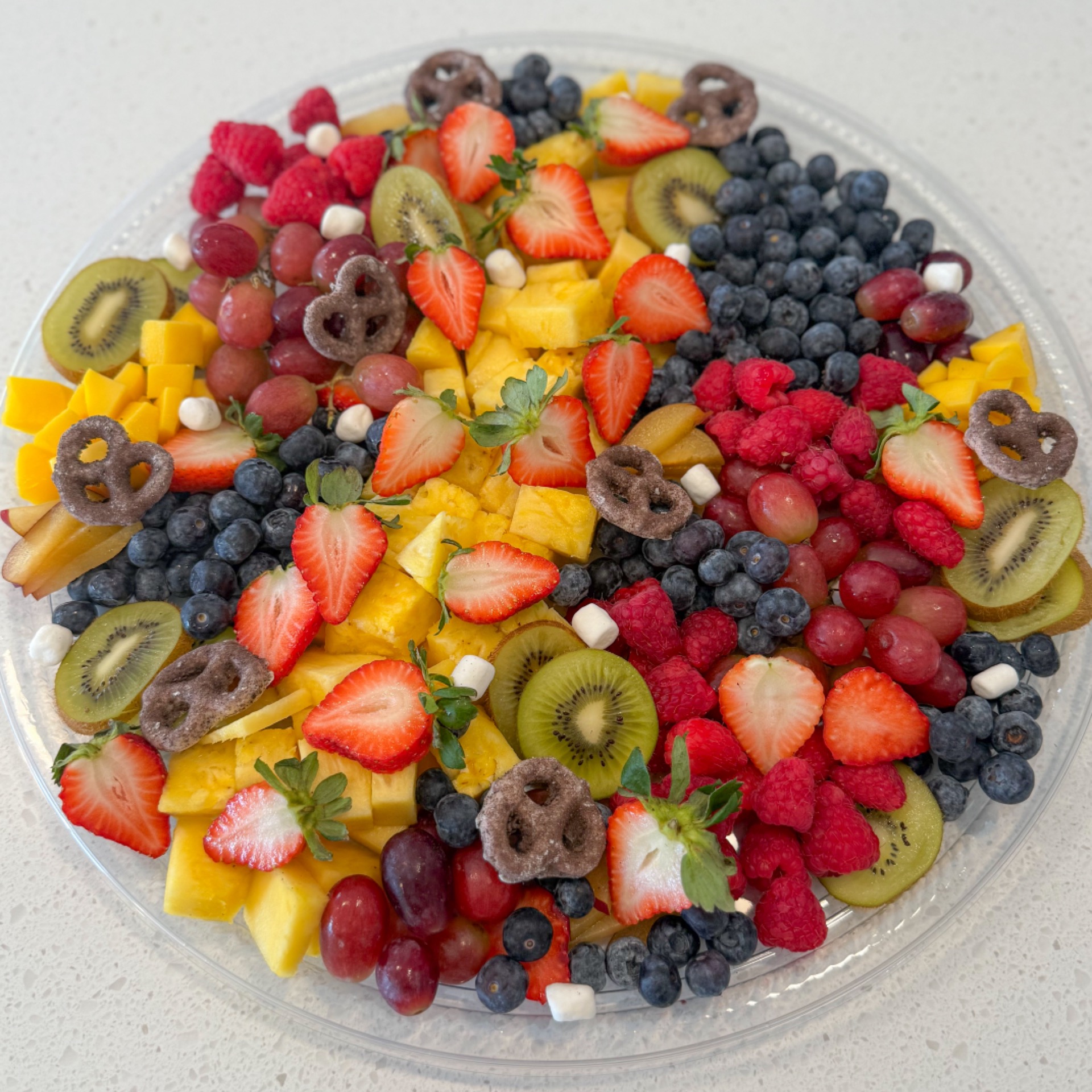 Platter of assorted fruits