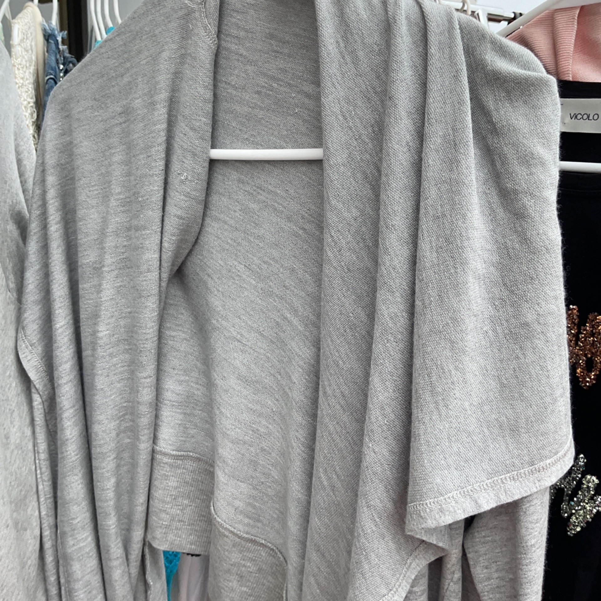 Grey Cropped Cardigan