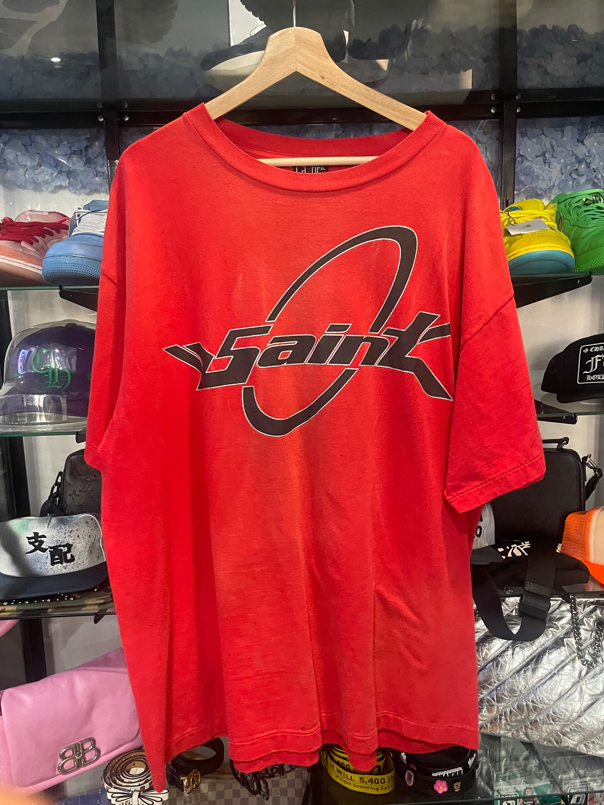 saint red t-shirt size xxl (used)