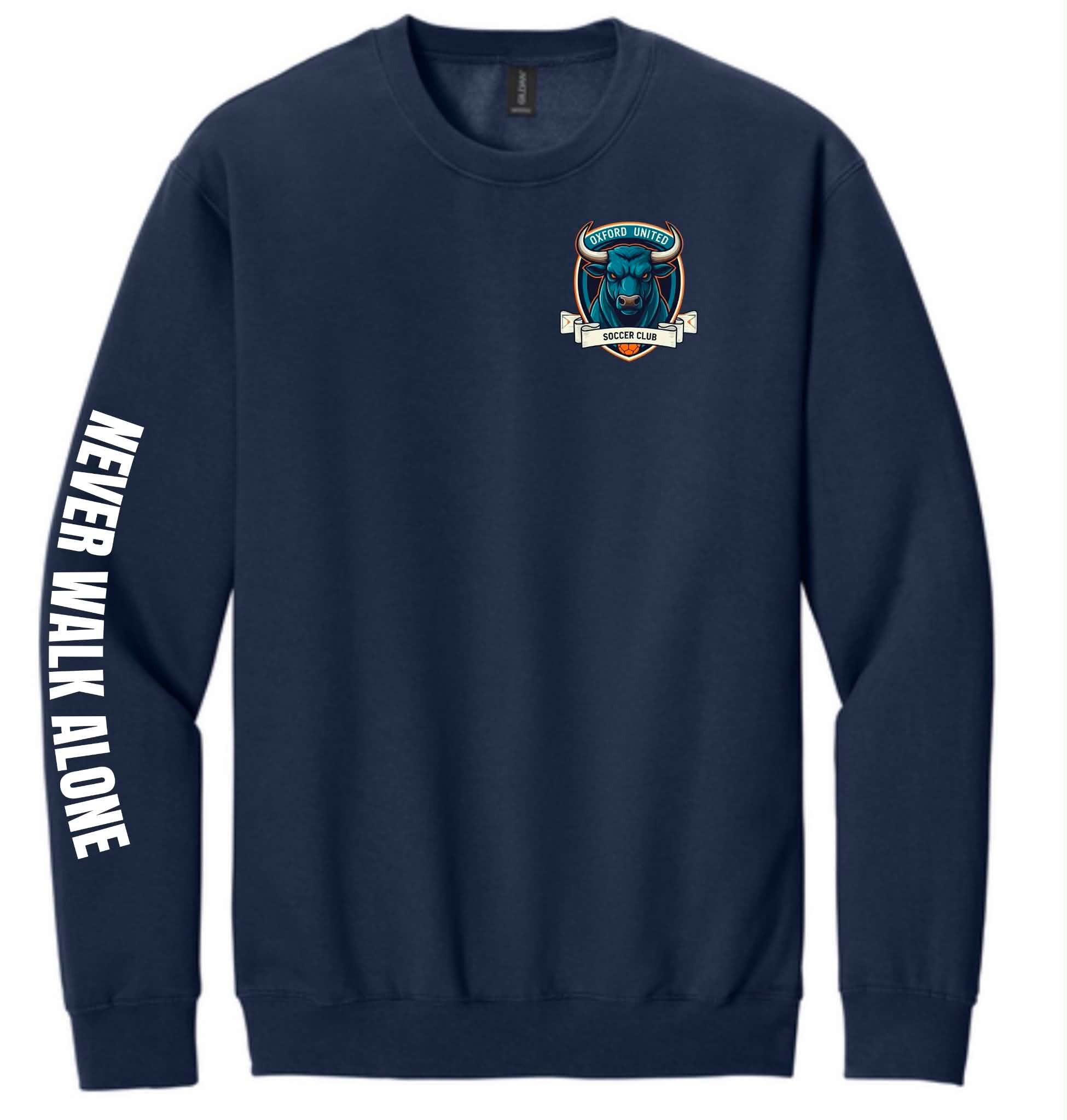 OUSC Navy Crewneck Large back and arm design Copy