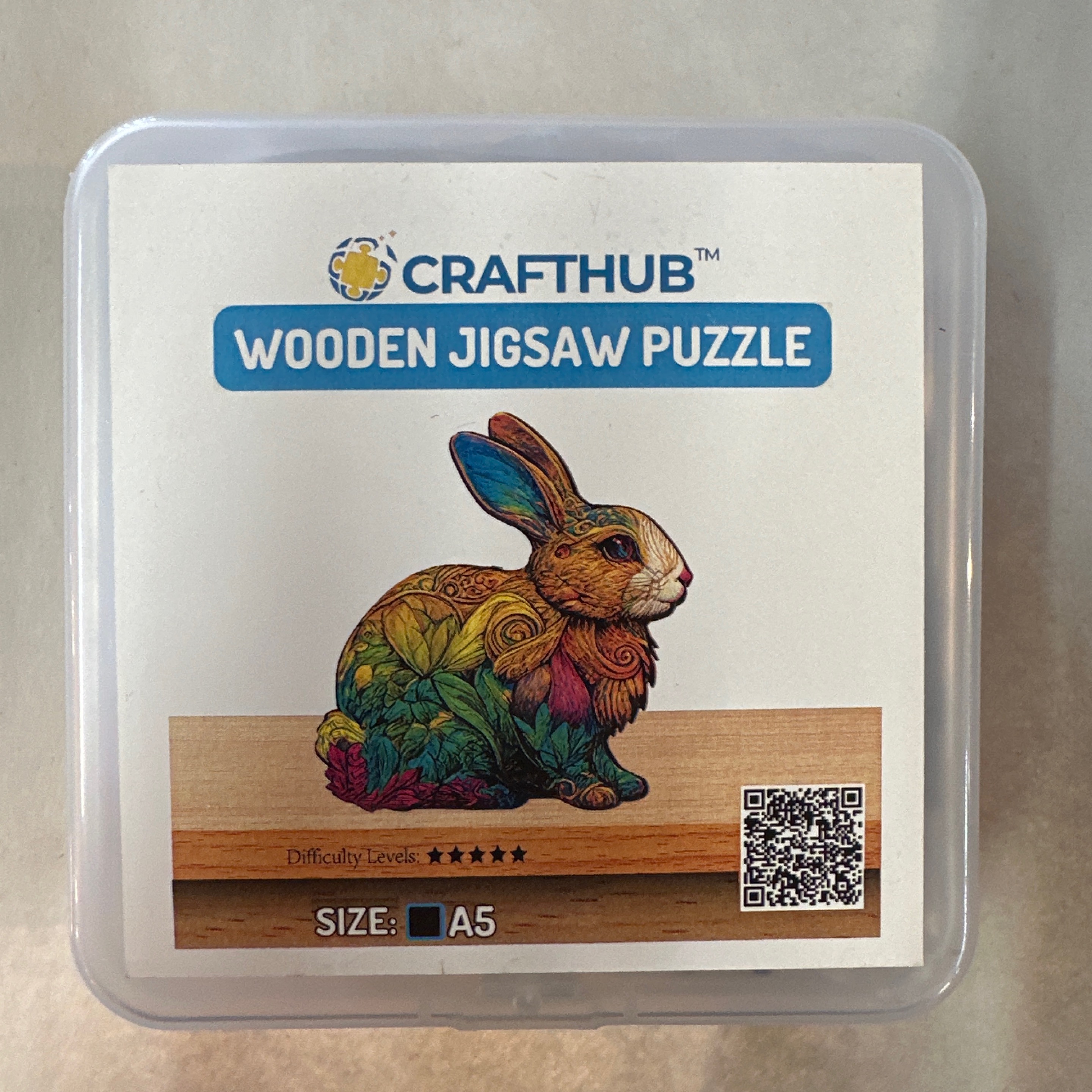 Amazing Rabbit Wooden Jigsaw Puzzle A5/Small