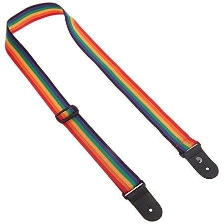 D’Addario Rainbow Guitar Strap – Extra Heavy-Duty Polypropylene, Adjustable 35–59.5in