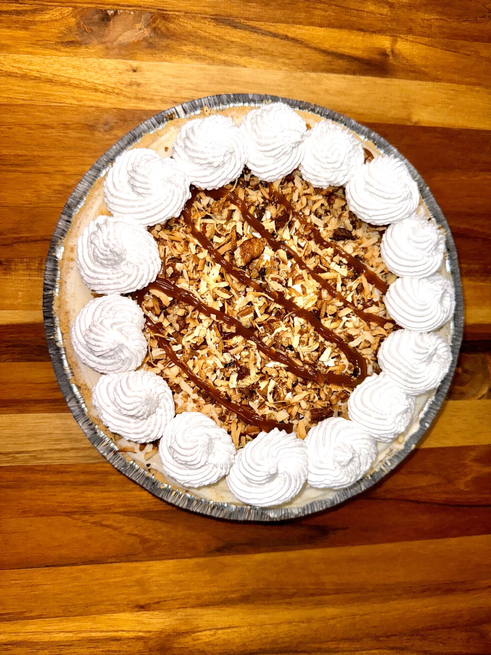 Toasted Coconut Caramel Pecan Pie