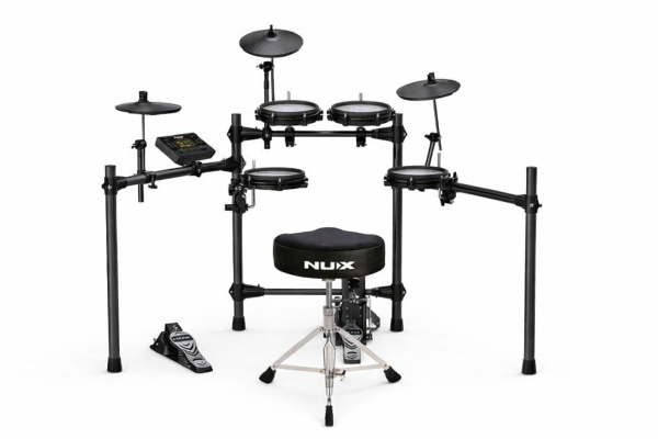 NUX All Mesh Head Digital Drum Kit with Motorcycle Style Drum Throne