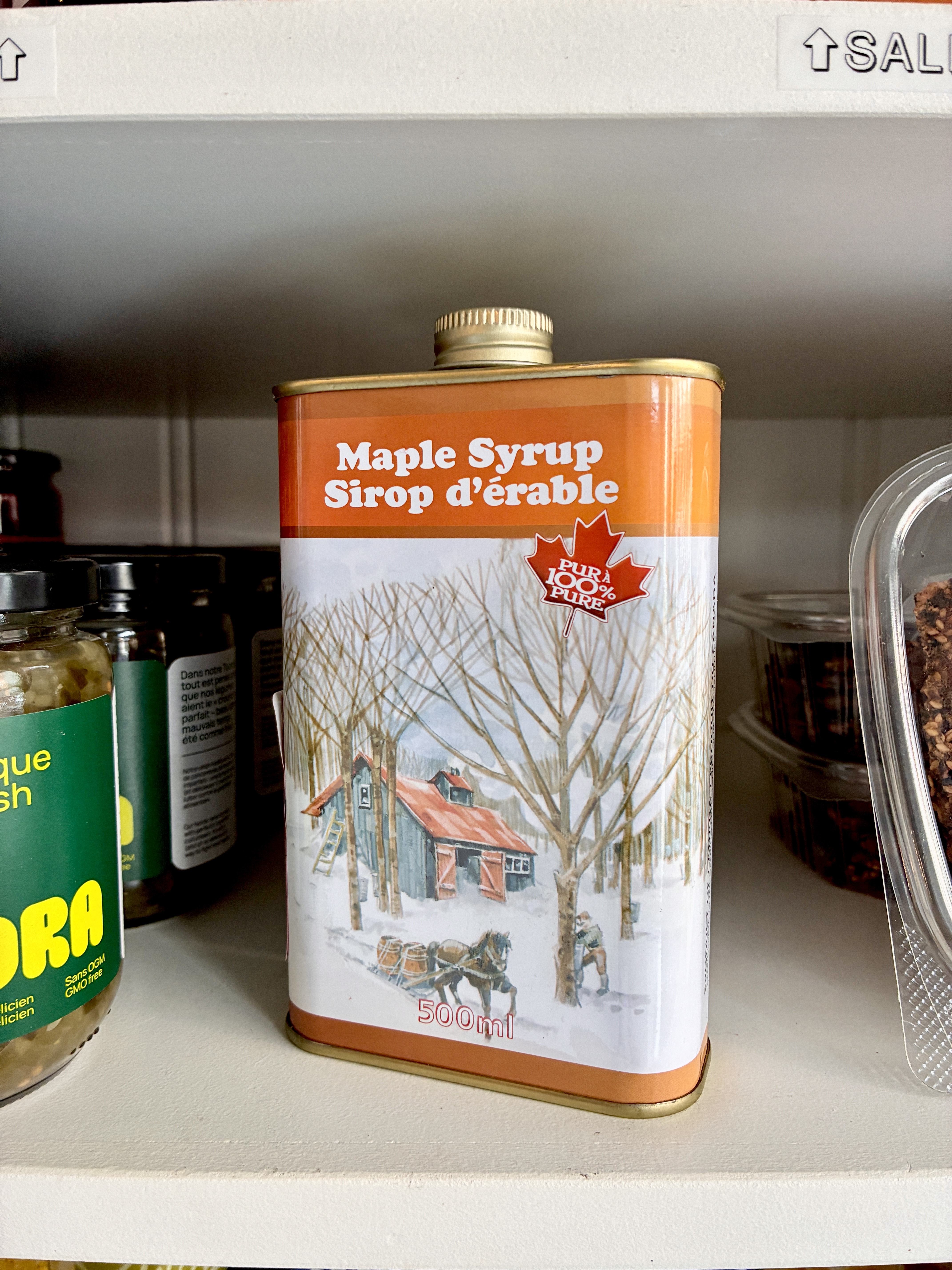 Maple Syrup Tin Flask