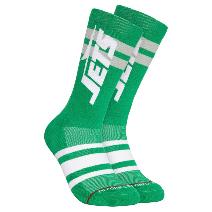 New York Jets Retro Mitchell and Ness Lateral Socks